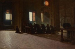 Angelo Morbelli, «Credenti...Incensum Domine!...Incensum Domino! Incensum Domine. Interno della Chiesa di San Celso in Milano», 1892, Tortona, Pinacoteca Divisionismo